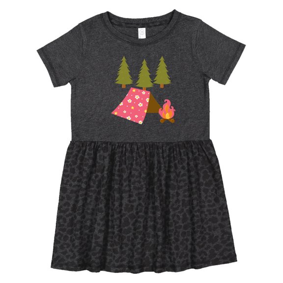 Inktastic Summer Camp Girls Camping Girls Toddler Dress