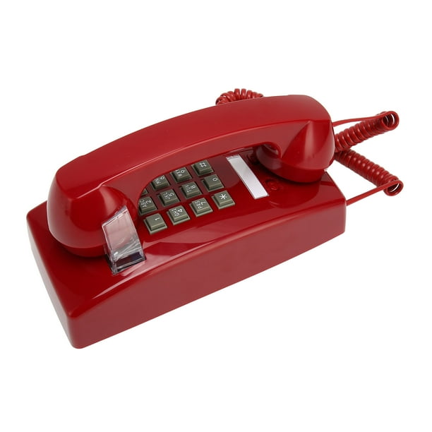 Téléphone fixe élégant avec bouton poussoir, téléphone mural design,  maisons et bureaux modernes, 2 en 1, A061