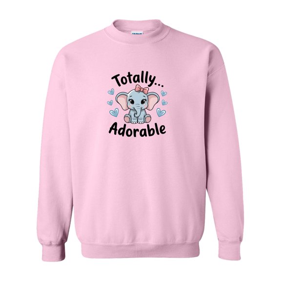 Inktastic Totally Adorable Baby Elephant Adult Sweatshirt