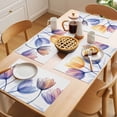 thumbnail image 5 of X-ray Floral Placemats Set of 4, Yellow Brown Tulips Flower Blue Leaf Spring Non-Slip Place Mats Washable Table Mats for Kitchen Dining Table Decorations Indoor/Outdoor, 5 of 9