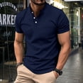 thumbnail image 2 of Chemise Décontractée à Boutons pour Hommes Col Rabattu Couleur Unie Manches Courtes, 2 of 4