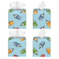 thumbnail image 2 of Balery Modern Ice Cream Porta Pañuelos de Cuero con Estampado – Funda Moderna Cuadrada para Caja de Pañuelos, Dispensador 5x5x5'', 2 of 7