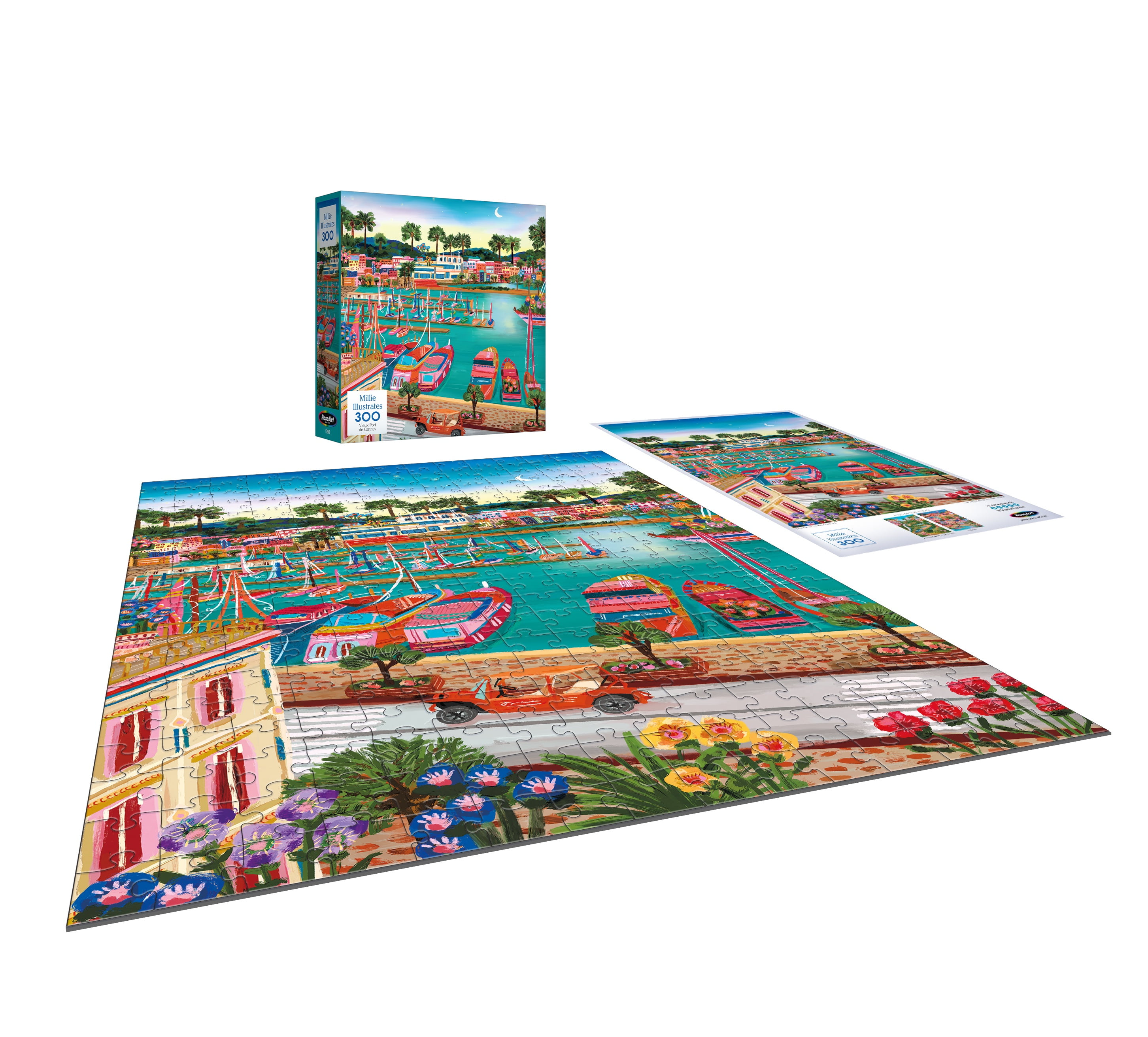 RoseArt Modern Illustrations 300-Piece Vieux Port de Cannes Adult Interlocking Puzzle