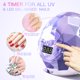 thumbnail image 3 of Secador de uñas con lámpara ultravioleta, lámpara de uñas de gel ultravioleta automática profesional de 110 W, 4 temporizadores, base magnética desmontable, para manicura/pedicura, fototerapia de uñas, 3 of 5