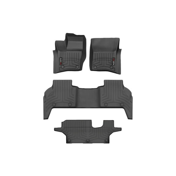 WeatherTech Custom Fit FloorLiners compatible with 2023-2024 Land Rover Rover Defender 130 - Complete Set (1st, 2nd, & 3rd Row), Black