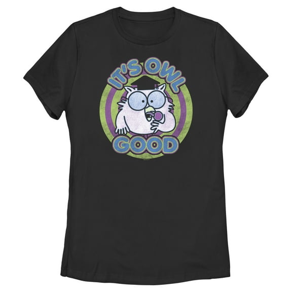 Women's Tootsie Pop Mr. Owl It's Owl Good  Graphic Tee Black 2X Large