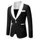 thumbnail image 3 of Blazer Chaquetas para hombres Casual Slim Fit Sólido Traje de un botón Slim Fit Traje de contraste Chaqueta con abertura en la espalda Odeerbi ODB-5, 3 of 4