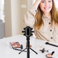 thumbnail image 4 of COMPUKAS Tripod Cell Phone Holder Attachment for Live Streaming Vlogging with Stable Grip Adjustable Clip 1Pack, 4 of 8
