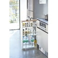 thumbnail image 2 of YAMAZAKI home Chariot de Rangement Mince avec Poignée Blanc, 2 of 10