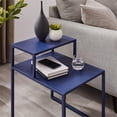 thumbnail image 6 of Walker Edison 16" Two Tiered Side Table Metal and Engineered Wood in Blue, 6 of 8