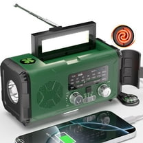 Colesno NOAA Weather Radio, 10000mAh Emergency Solar Hand Crank Radio with AM/FM, USB/Type-C Charging, LED Flashlight, and SOS Alarm, Compact Design for Outdoor, Travel, and Emergency Kits (Black)