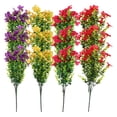 thumbnail image 1 of 12 piezas de flores artificiales decorativas, ramos de flores violetas falsas, tallos de flores realistas de imitación., 1 of 6