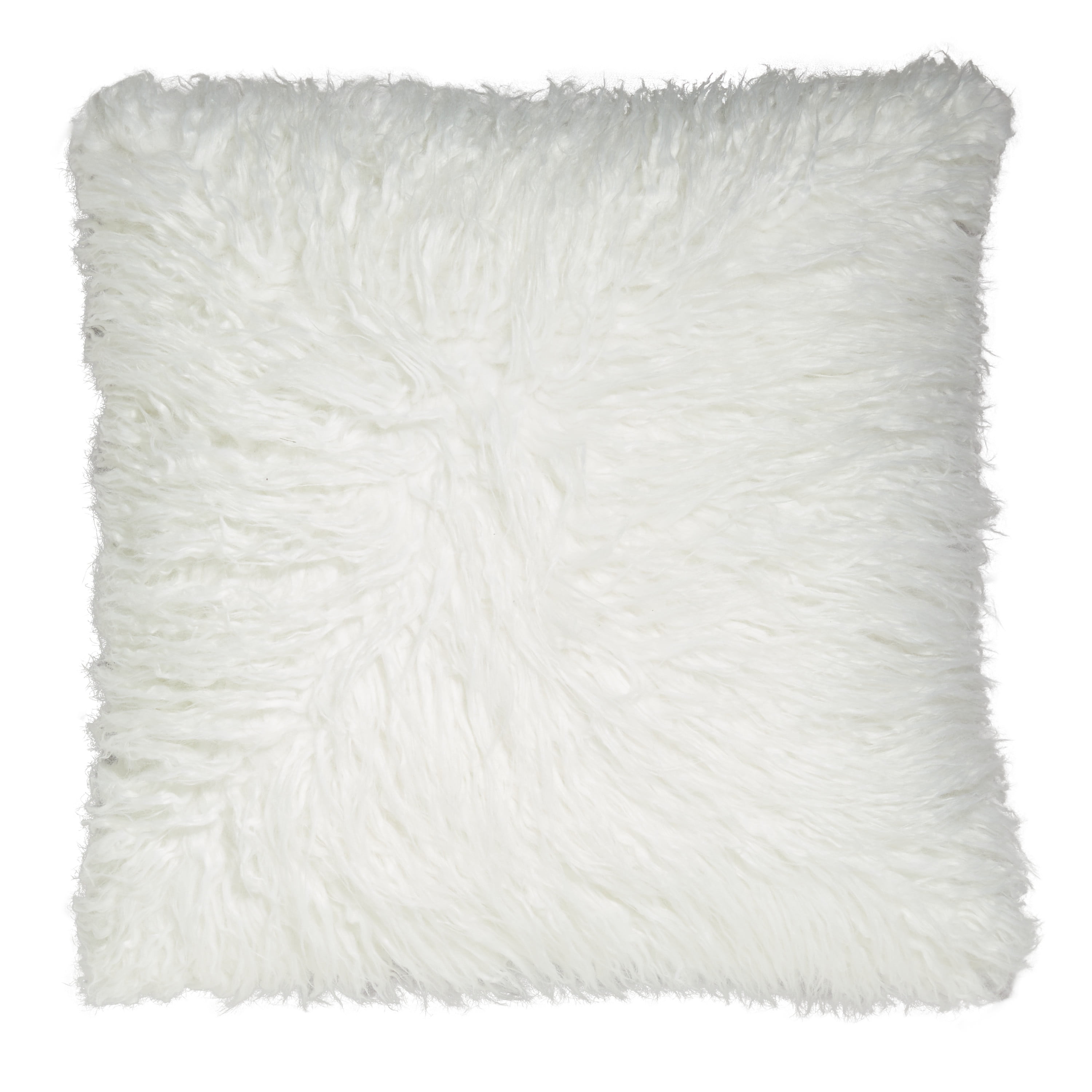 white fur throw pillows