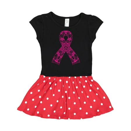 

Inktastic Breast Cancer Awareness Pink Mandala Ribbon Gift Toddler Girl Dress
