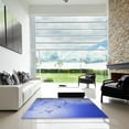 thumbnail image 7 of Ahgly Company Machine Washable Indoor Square Transitional Day Sky Blue Area Rugs, 4' Square, 7 of 7