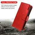 thumbnail image 5 of Wallet Case for iPhone 14,[9 Card Holders & 2 Cash Pocket] RFID Blocking Premium PU Leather Magnetic Flip Kickstand Folio Case Durable TPU Shell Protective Luxury Cover - Red, 5 of 9