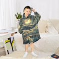 thumbnail image 6 of FORMRS Wearable Blanket Hoodie with Sleeves for Kids Cozy Flannel Sweatshirt, Whale and Moon, 6 of 7