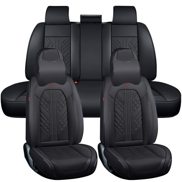 Maidao Car Seat Covers Full Set for Lexus for NX 2015-Present 5 Seats Waterproof Soft Front Rear Cushion Protector with Pillow Black
