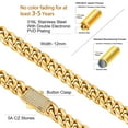 thumbnail image 2 of KRKC&CO 12mm Mens Cuban Link Bracelet, 18k Gold Plated Iced Out 5A Cubic Zirconia Miami Thick Bracelet, Durable and Anti-tarnish Urban Street-wear Hip Hop Jewelry for Boys, 8in, 2 of 7