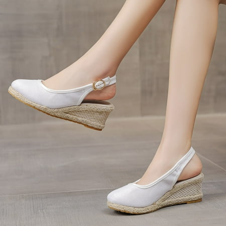 CAICJ98 Women S Sandals Sandals for Women Flats Shoes with Elastic Ankle Strap Comfortable Bohemian Flat Shoes for Women Sandals Breathable Dressy Summer Shoes Outdoor White