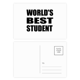 thumbnail image 1 of World 's Best Student Teacher quote Set cumpleaños gracias tarjeta postal correo lado 20pcs, 1 of 3