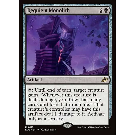 MtG Edge of Eternities Rare Requiem Monolith #113