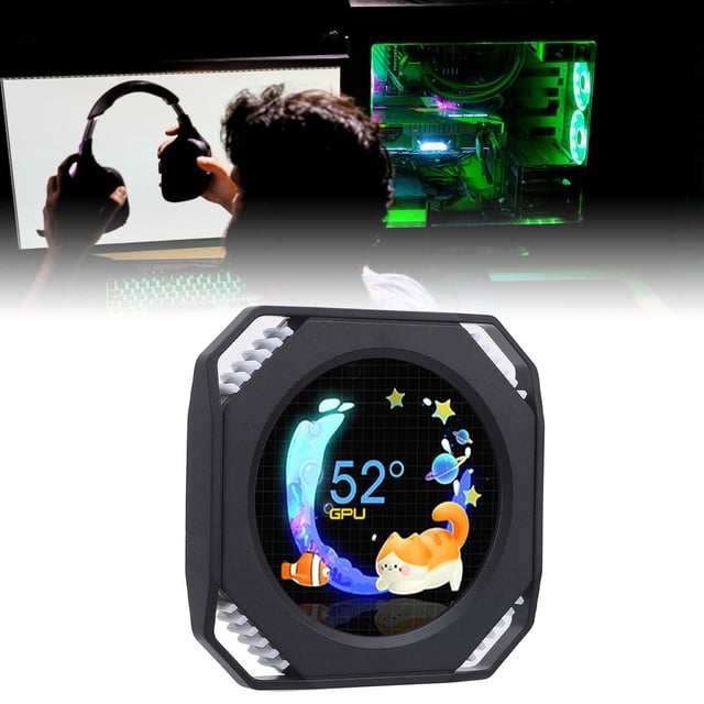 Pantalla De Temperatura De PC De 2.1 Pulgadas, Pantalla Secundaria USB Para El Modelo De GPU Modelo De GPU Monitoreo En Tiempo Real Con Dy Dyy Dynamic Theme Editor Water Coacher