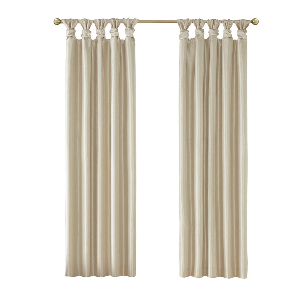 Twist Tab Total Blackout Window Curtain Panel Champagne 50"x84"