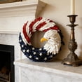 thumbnail image 6 of 250th Anniversary Flag Wreath, Brave Wings Wreath, Eagle Wreaths for Front Door, Decoration Red White Blue Style Fabric Design for Porch, Wall, Memorial Day Indoor Outdoor Decor, 6 of 7