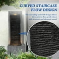 thumbnail image 2 of MAGIC UNION Water Fountain Outdoor Garden - Indoor Modern Water Fountain Freestanding Fountains, 49.6" H Contemporary Curves Garden Fountain with LED Lights, Pump and Natural Stones for Garden, Patio, 2 of 7