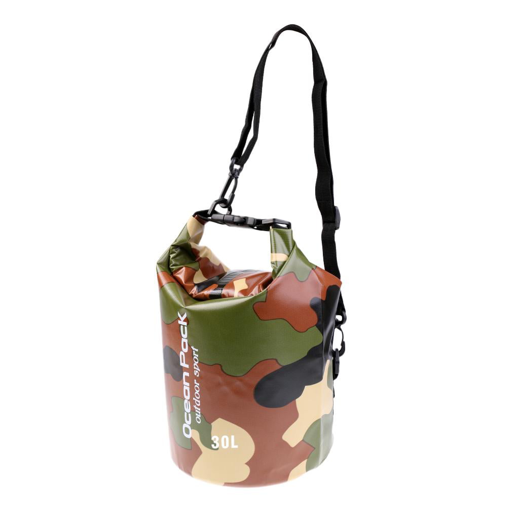 30 Liter Dry Bag Roll Top Camo Waterproof Bag Camo Bag Floating Dry Sac Camping 
