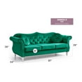 thumbnail image 2 of Glory Furniture Hollywood Velvet Sofa in Green, 2 of 6