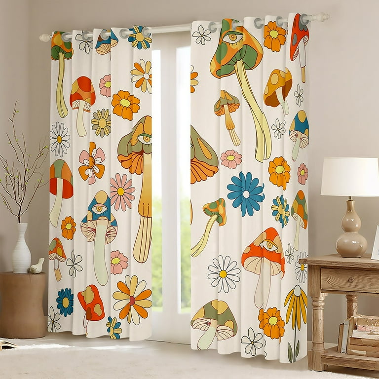 Erosebridal Groovy Flower Curtains 52
