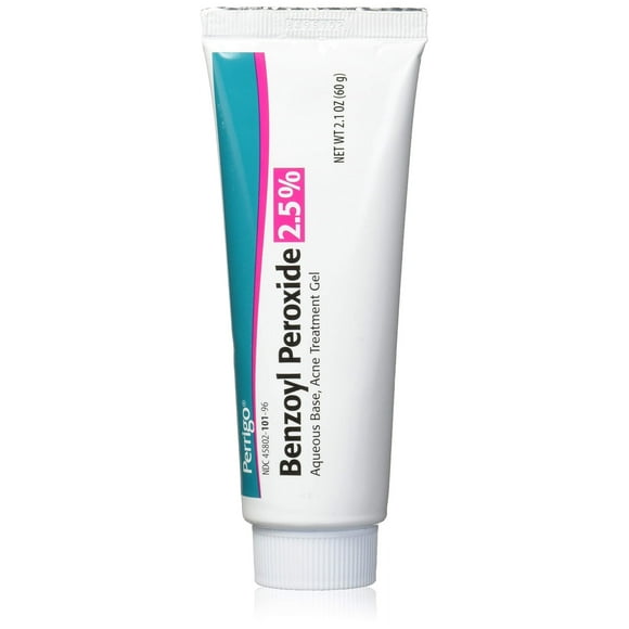 Gel para tratamiento del acné Perrigo, peróxido de benzoilo al 2,5%, tubo de 60 g