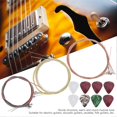 thumbnail image 4 of Lot de 3 cordes de guitare acoustique en acier de rechange, 8 médiators en celluloïd pour artistes zxs0002, 4 of 4
