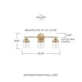 thumbnail image 2 of Capital Lighting 147031BN-534 Madison 3 Light 23" Wide Bathroom Vanity Light - Nickel, 2 of 7
