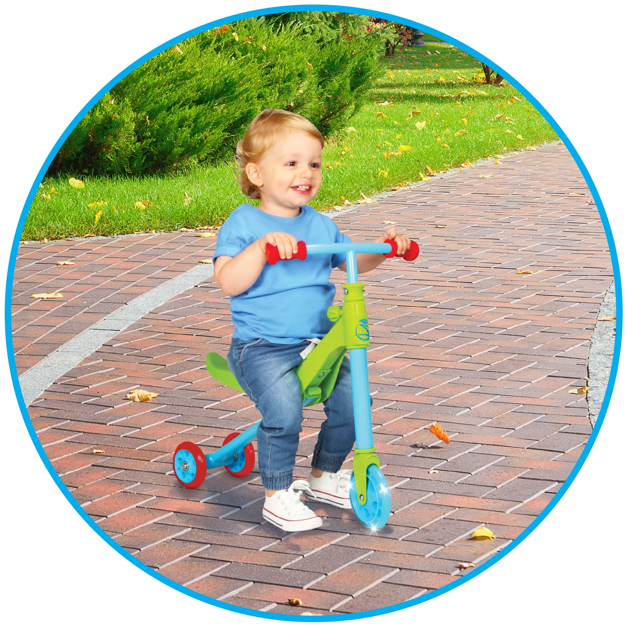 Zycom Zykster Toddlers 2 in 1 Balance Tricycle and Scooter – Green/Blue– Suits Ages 15 – 30 Months - Max Rider Weight 36lbs – 3 Year Manufacturer’s Warranty – Leading Action Sports Brand!