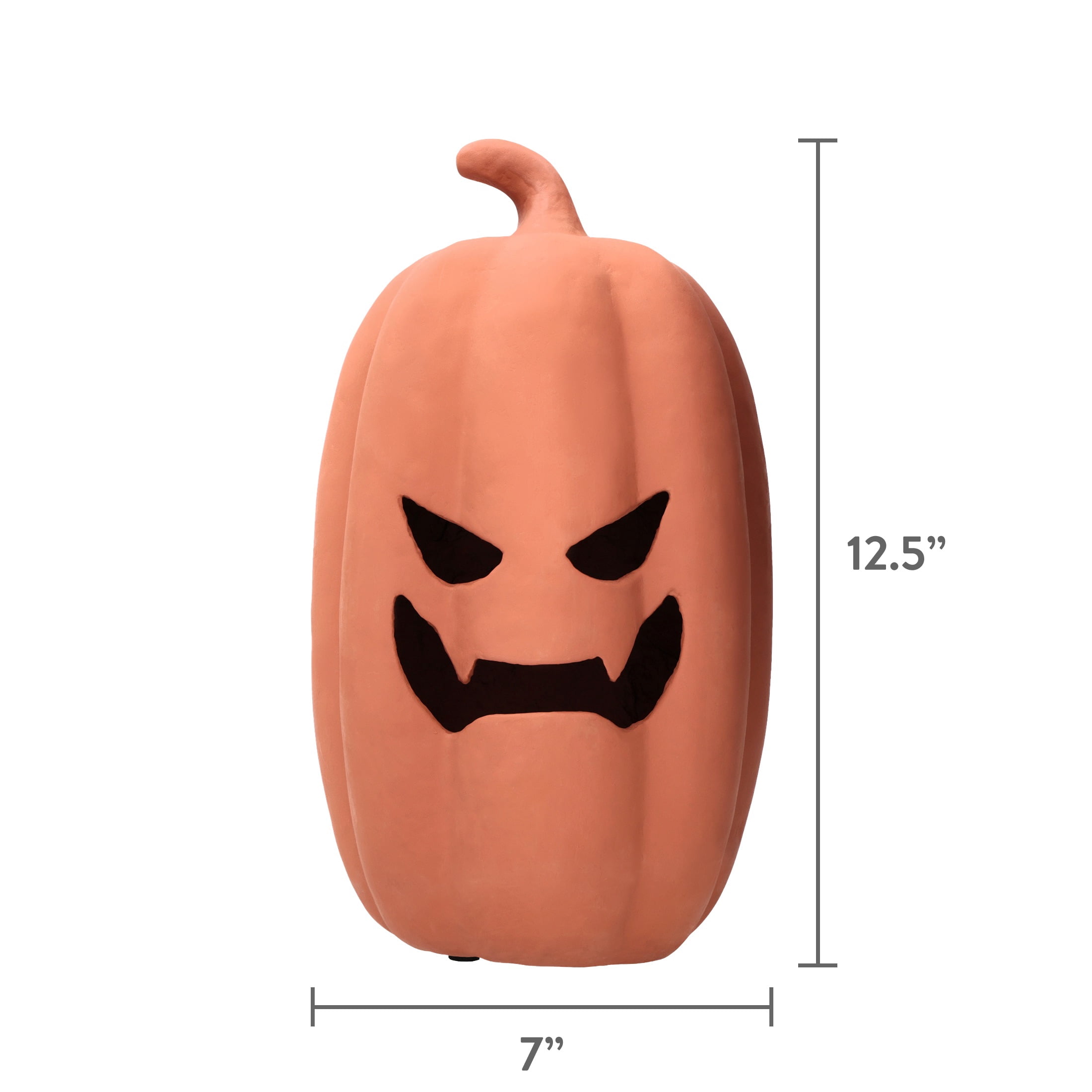 Paper Mache Jack-o'-Lantern Decoration, Brown, 12.6", Halloween by Way To Celebrate