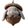 thumbnail image 1 of Adornos de animales del bosque con bellotas, colgantes de acrílico en 2D con forma de piña y animales para el árbol de Navidad, adornos navideños acogedores para la decoración del hogar, 1 of 7