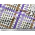 thumbnail image 3 of Soimoi Blue Moss Georgette Fabric Window Pane Check Decor Fabric Printed Yard 42 Inch Wide, 3 of 4