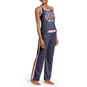 U.S. Polo Assn. Women's 2pc Racerback Tank and Pant Lounge Pajama Sleep Set
