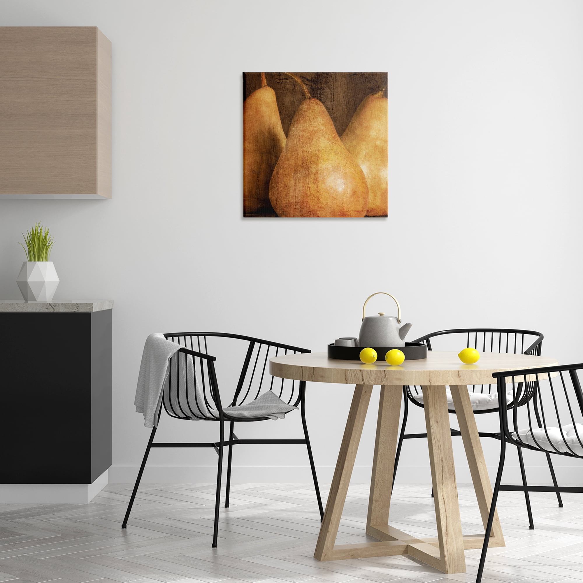 Stupell Industries Rustic Vintage Pears Food & Beverage Painting Wrapped Canvas Art Print Wall Art, 24 x 24