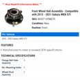 thumbnail image 2 of Front Wheel Hub Assembly - Compatible with 2015 - 2021 Subaru WRX STI 2016 2017 2018 2019 2020, 2 of 2