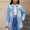 Light Blue, variant on Asgosdo Women's Jeans Jacket Button Down Long Sleeve Lapel Ripped Trucker Coat Casual Boyfriend Denim Jacket