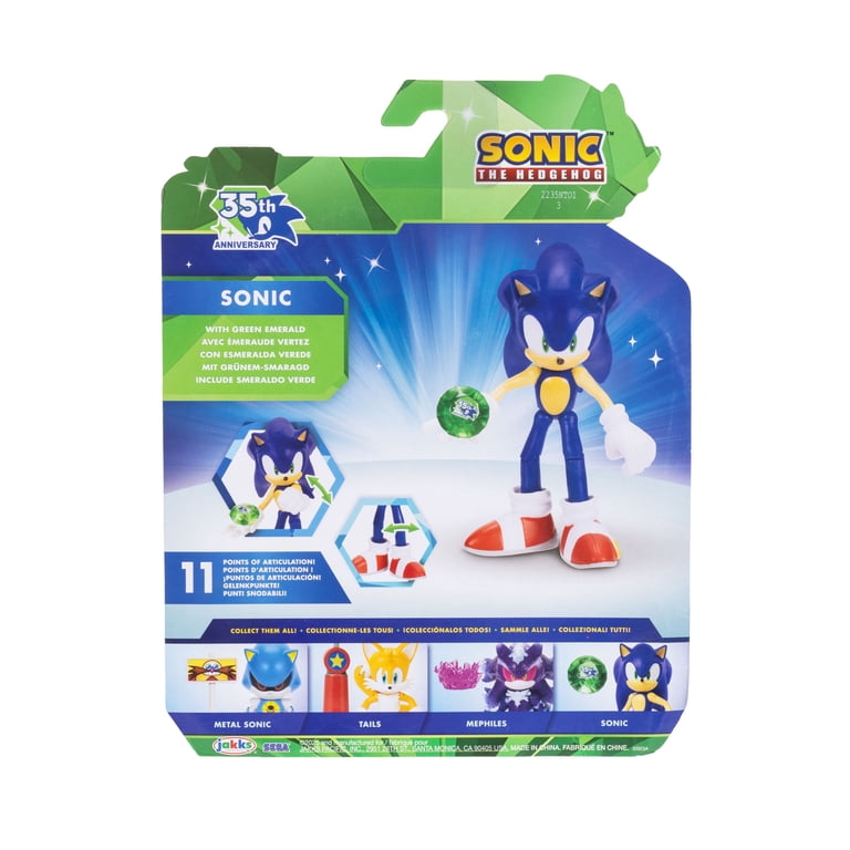 Sonic - 4 Inch - Modern Sonic w/ Chaos Emerald 35th Anniversary