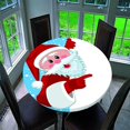 thumbnail image 6 of Round Resistance Microfiber Tablecloth, Decorative Table Cover , Santa, 6 of 6
