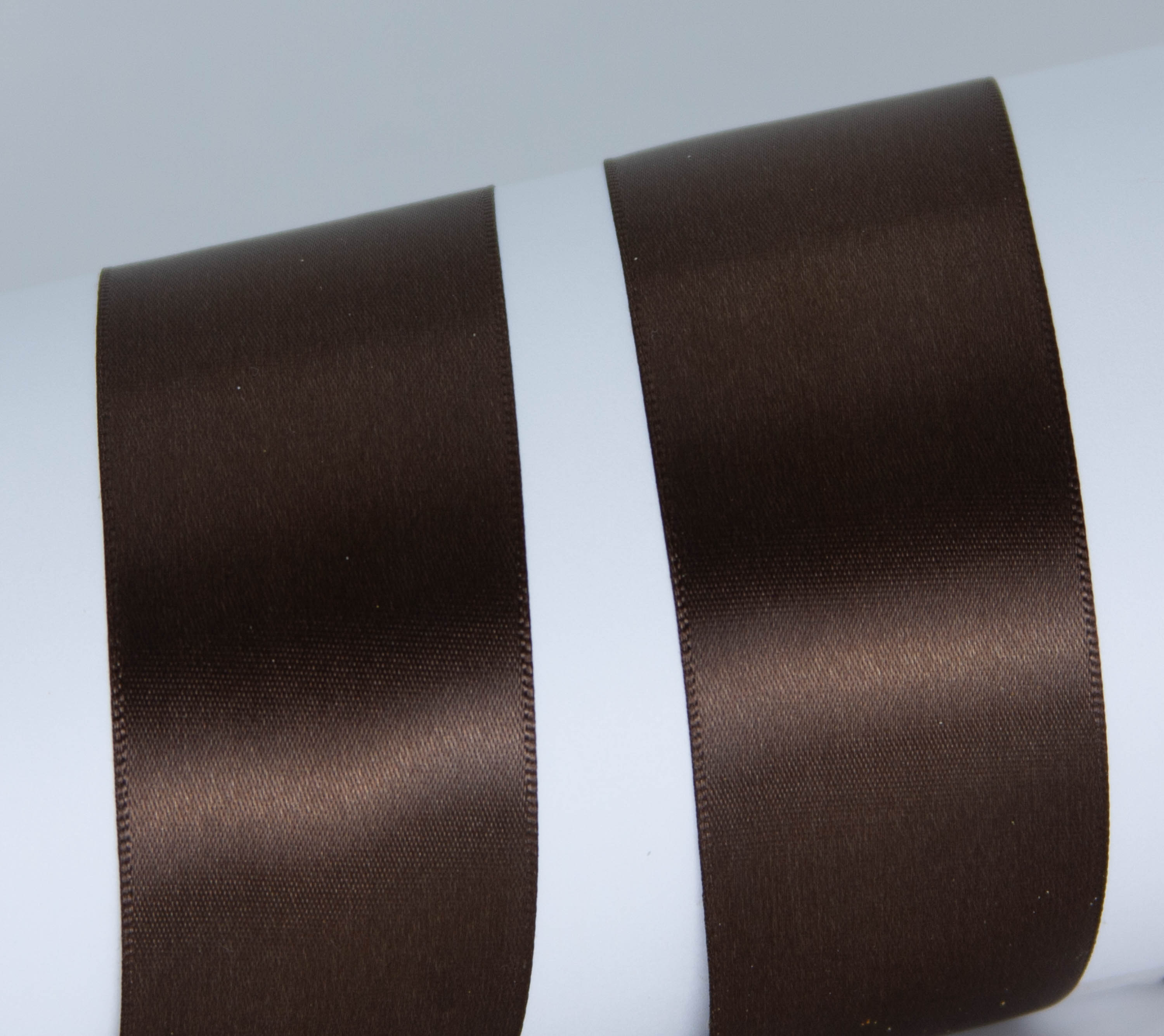 Offray Ribbon, Brown 1 1/2 inch Single Face Satin Polyester Ribbon