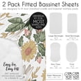 thumbnail image 5 of Sweet Jojo Designs Vintage Floral Pink and Green Baby Bassinet Fitted Sheets 2 Piece Set, 5 of 6
