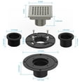 thumbnail image 5 of 4 Inch Square Shower Floor Drain, 304 Stainless Steel Shower Drain Cover Removable Grid Cover and Hair Filter Brushed CUPC Certified, 5 of 6