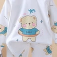 thumbnail image 6 of Gibobby Baby Boys Pajamas Boy Clothing Sets Cartoon Print Fall Winter Long Sleeve Top Pants Pajamas 2 Pc Loungewear For 12 Months 2t 3t 4t 5t Boy Pjs Set Kid Sleepwear,White,Size 6-12 Months, 6 of 7